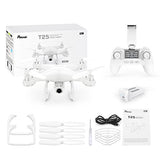 Potensic T25 GPS Drone, FPV RC Drone with Camera 1080P HD WiFi Live Video, Dual GPS Return Home, Quadcopter with Adjustable Wide-Angle Camera- Follow Me, Altitude Hold, Long Control Range, White: Gateway